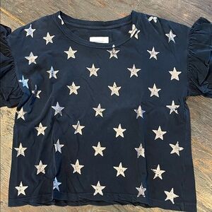 Current/Elliott Kids Star Pattern Tee - Black and White